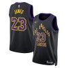Camiseta Hombre NBA Los Angeles Lakers Lebron James 2025-26 Nike City Edition Negro Swingman